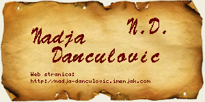 Nadja Dančulović vizit kartica